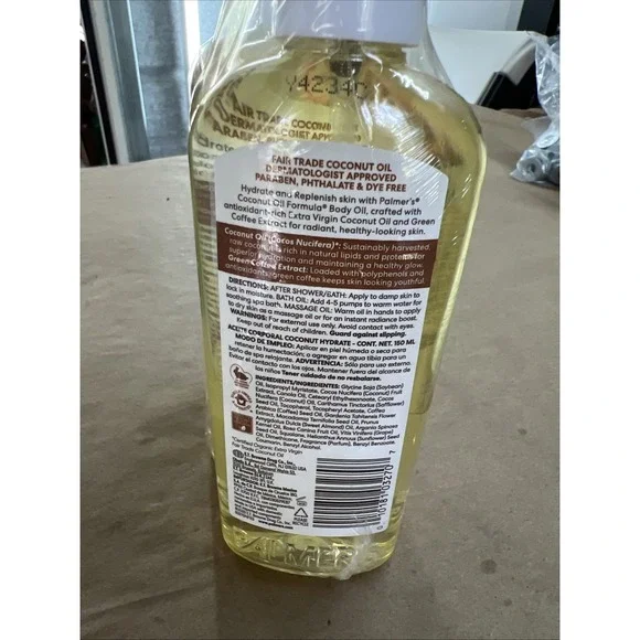 Palmers Coconut Body Oil W/ Vitamin E. 5.1oz. - 3 Bottles - Picture 3 of 3